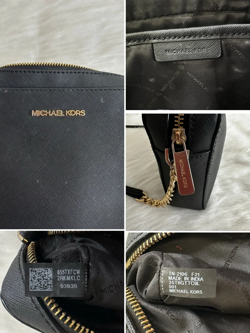 Michael Kors Jet Set Large East West Saffiano Leather Crossbody Bag